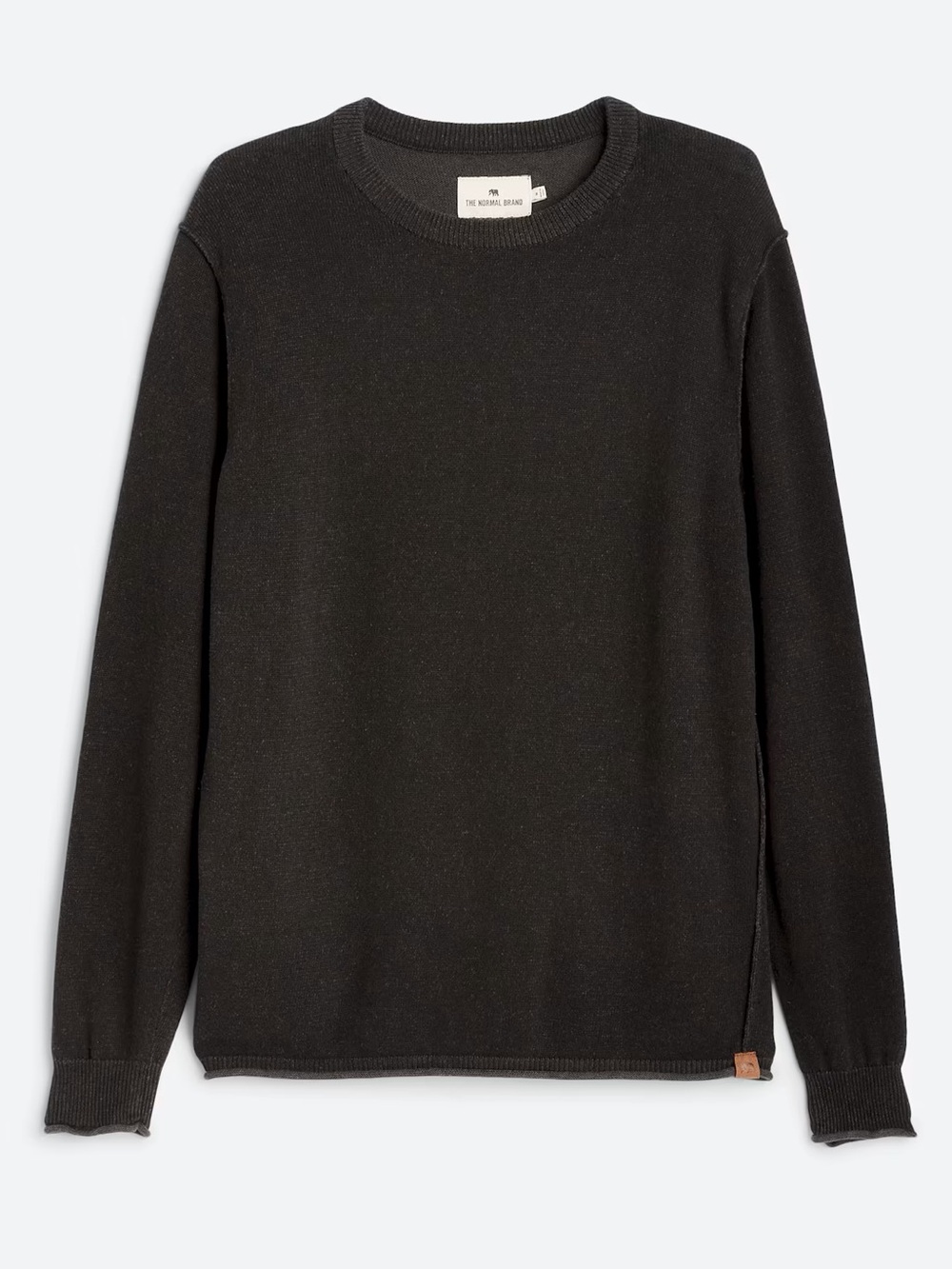NWT The Normal Brand Jimmy Sweater Crew sz S black (D)